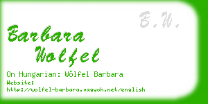 barbara wolfel business card